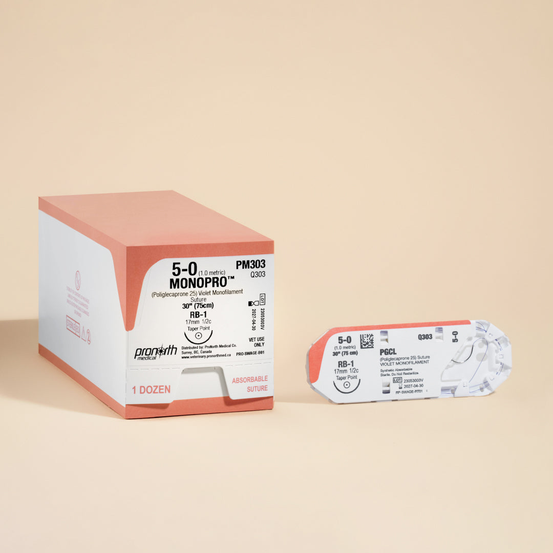 Suture Violette MONOPRO 5-0, Aiguille RB-1 30" | PM303