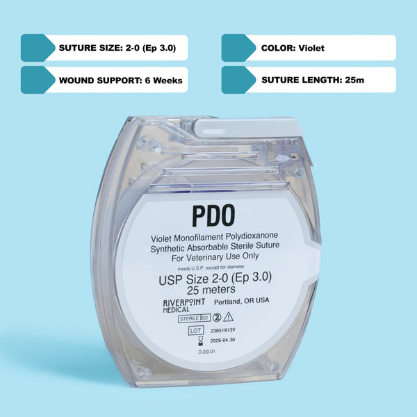 2-0 PDM PD0 Monofilament 25m Micro Cassette | MCD-2/0