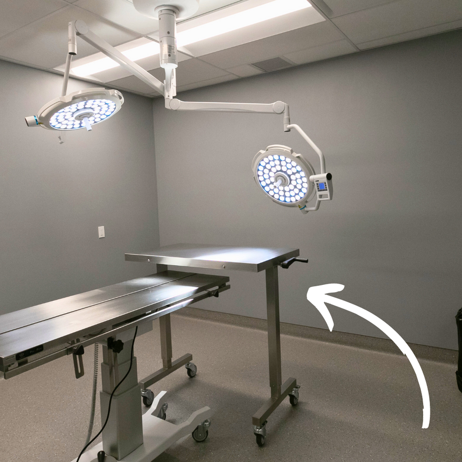 Table à instruments au-dessus du patient (TIAP)