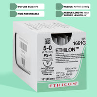 5-0 Ethilon Black Suture, 18" PS-4 Needle | 1661G — view 1