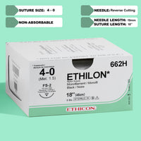 4-0 Ethilon Black Suture, 18" FS-2 Needle | 662H — view 1