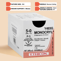 5-0 Monocryl Plus Undyed Suture, 18" P-3 Needle | MCP493G — view 1