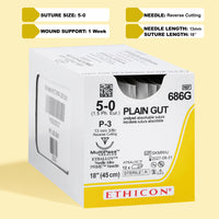 5-0 Plain Gut Suture, 18" P-3 Needle | 686G — view 1