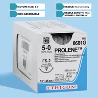 5-0 Prolene Blue Suture, 18" FS-2 Needle | 8661G — view 1