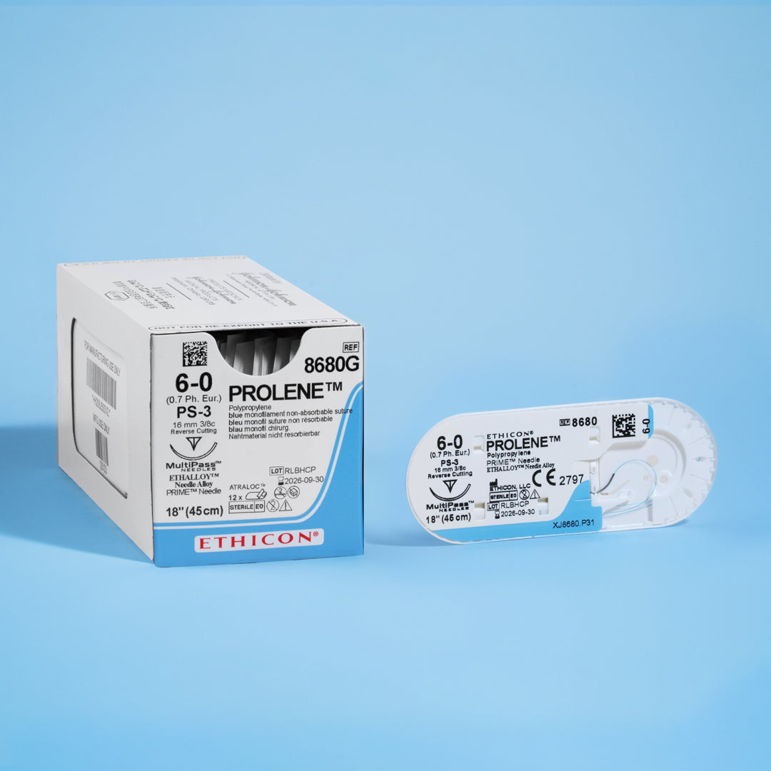 6-0 Prolene Blue Suture, 18" PS-3 Needle | 8680G