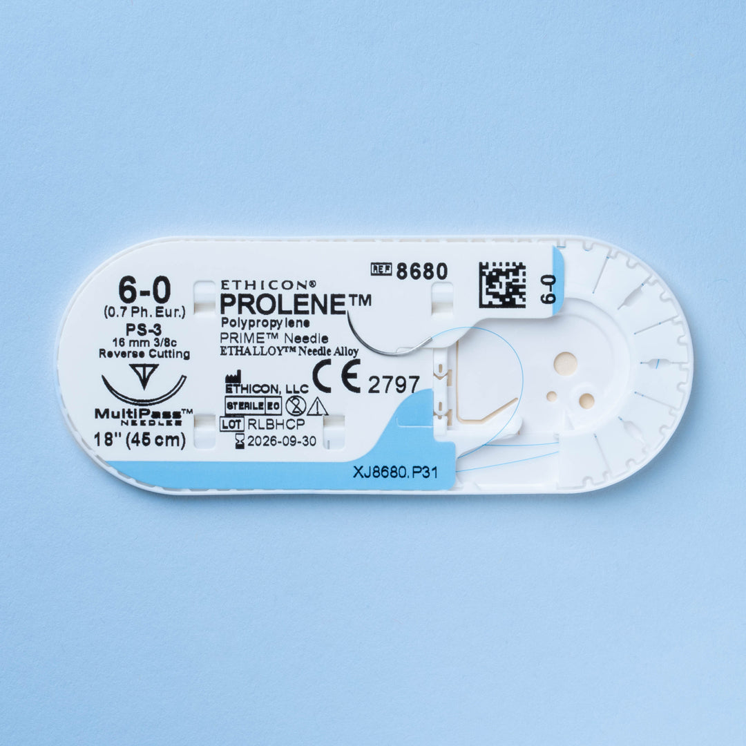 6-0 Prolene Blue Suture, 18" PS-3 Needle | 8680G