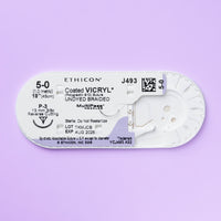 5-0 Vicryl Braided Undyed Suture, 18" P-3 Needle | VCP493G — view 2