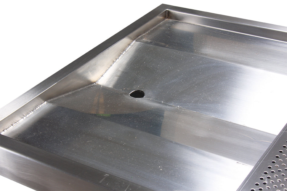 Table élévatrice à ciseaux avec bac de récupération — TABLE D'OPÉRATION
