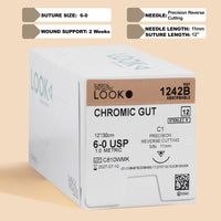 6-0 Chromic Gut Suture, 12" C1 Needle | 1242B — view 1