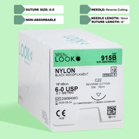 6-0 Nylon Black Suture, 18" C-22 Needle | 915B — view 1