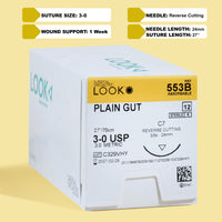 3-0 Plain Gut Suture, 27" C-7 Needle | 553B — view 1