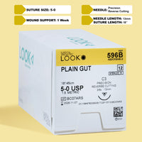 5-0 Plain Gut Suture, 18" C-3 Needle | 596B — view 1