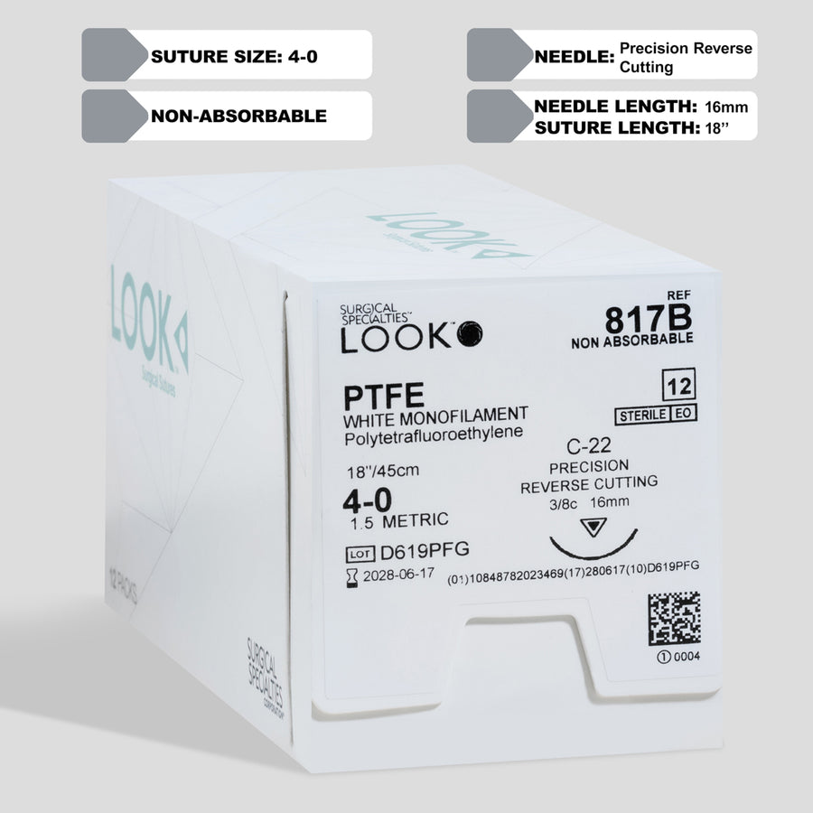 4-0 PTFE Suture, 18" C-22 Needle | 817B