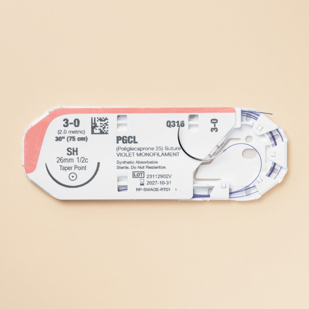 Suture violette MONOPRO 3/0, aiguille SH de 75 cm | PM316