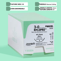 3-0 NYLOPRO Suture, 30" FS-1 Needle | PN663BL — view 1