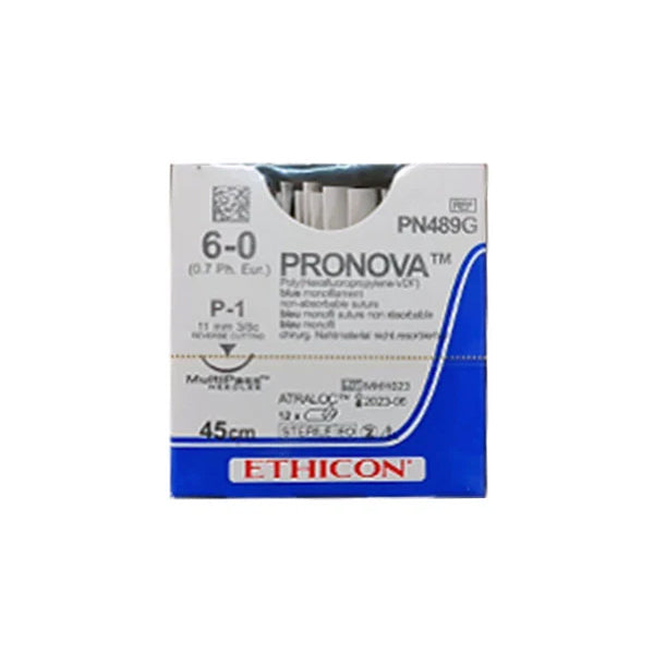 6-0 Pronova Blue Suture, P-1 Needle | PN489G
