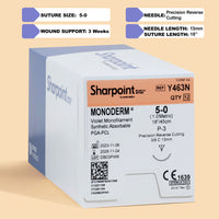 5-0 Monoderm Violet Suture, 18" P-3 Needle | Y463N — view 1