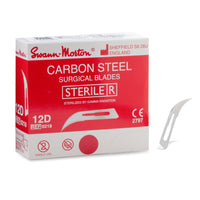 Lame en acier au carbone Swann-Morton n° 12D CS — view 1