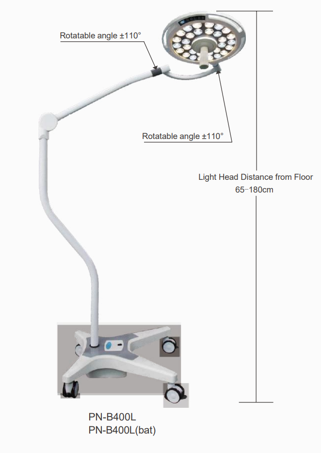 PN-400L(bat) LuminaPro Mobile Exam / Procedure Light w/ battery