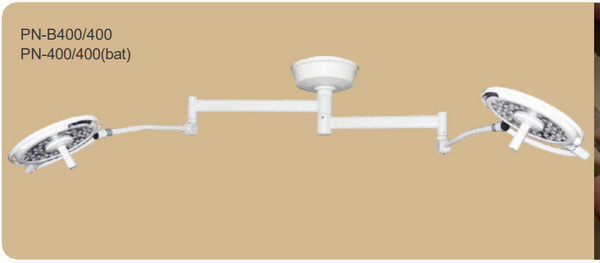 PN-400 LuminaPro ceiling-mounted LED exam and procedure light with a shadow-free field for clinic treatment rooms.