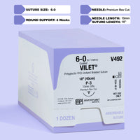 6-0 VILET Braided Undyed Suture, 18" P3 Needle | V492 — view 1