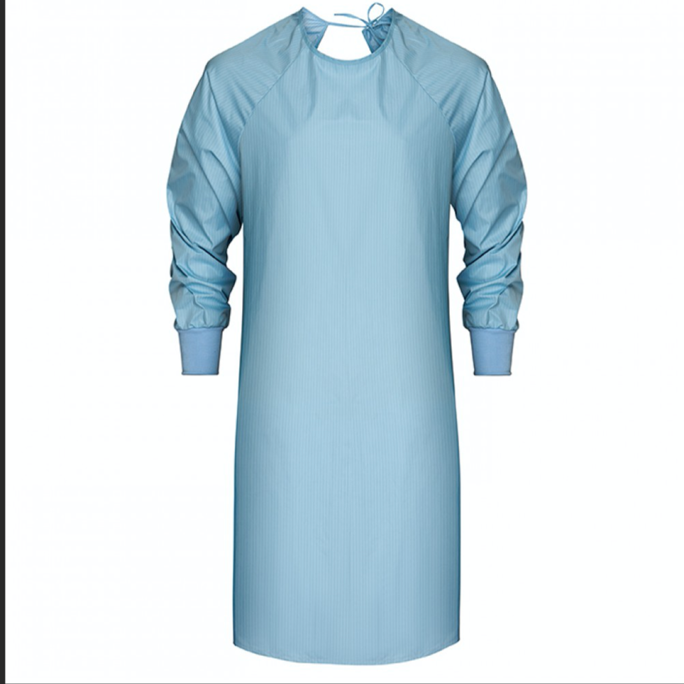 Level 3 single-use isolation gown with reinforced seams for added fluid protection in clinical and surgical settings.