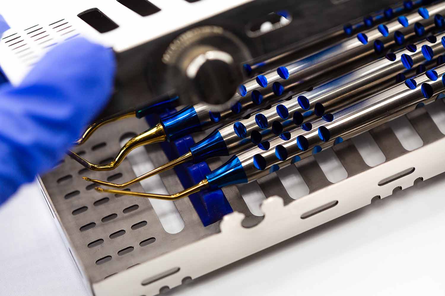 Stainless steel papilla tunneler, long #4 — a periosteal elevator for tunneling and reflecting soft tissue in periodontal surgery.