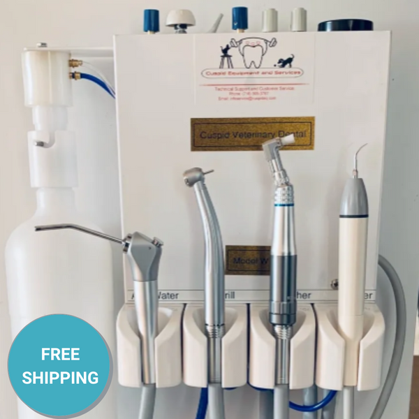 ProNorth Model W wall-mounted dental delivery cart for operatory instruments and handpieces.